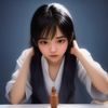 继母韩国小儿子扮演者肖像照，小学生儿童装扮，眼神纯真困惑，家居场景柔和光线
